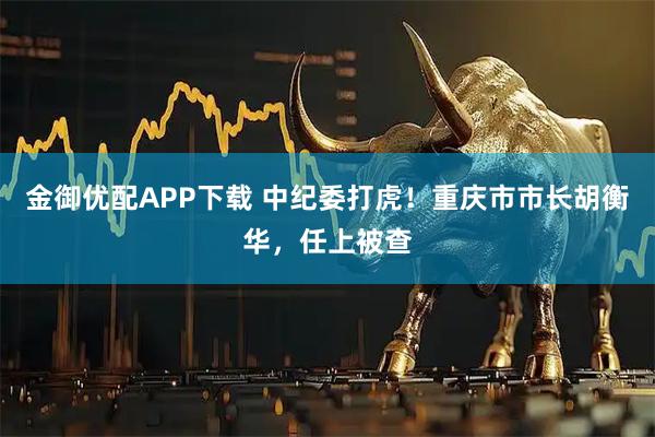 金御优配APP下载 中纪委打虎！重庆市市长胡衡华，任上被查